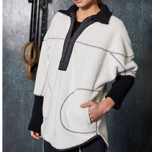 Free People Movement Mountain Dreamin' Reversible Fleece Oversize Sweater Lg